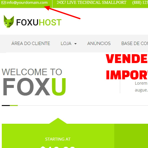 Foxuhosttop1 - Web Hosting, Template whmcs 7x